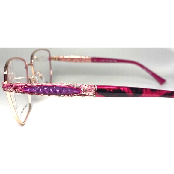NEW LA MATTA LM3339 Eyeglass Frames Pink Purple 54-17-135 Case/Cloth Included - Picture 3 of 13